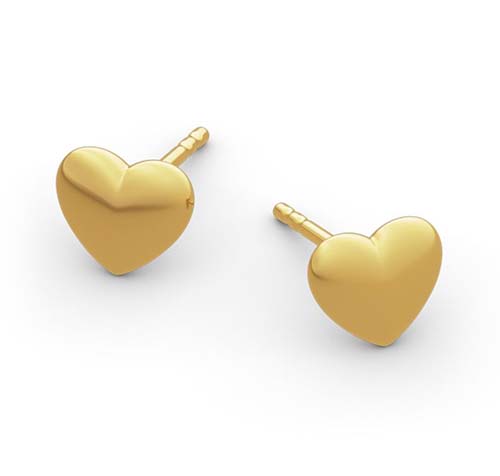 thank you gifts - golden heart earrings