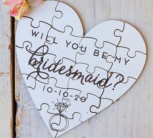 bridesmaid proposal ideas: put together custom puzzles