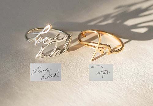 stocking stuffer ideas for women - custom handwritten ring