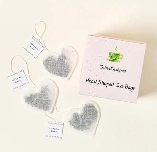 heart shaped tea bags