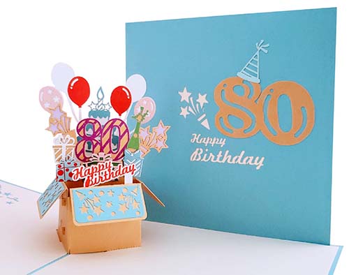 80th birthday card box