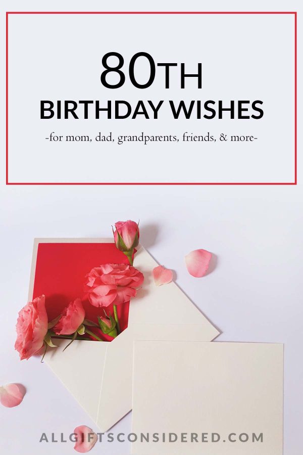 80th birthday wishes - pin it image