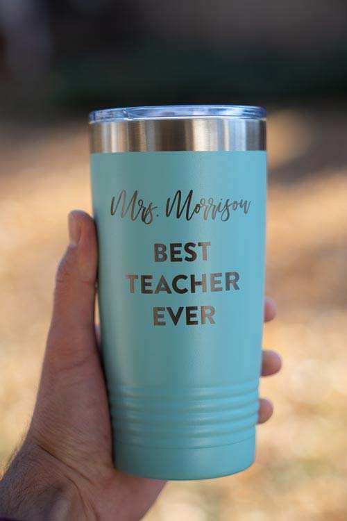 personalized teacher gifts: tumblers