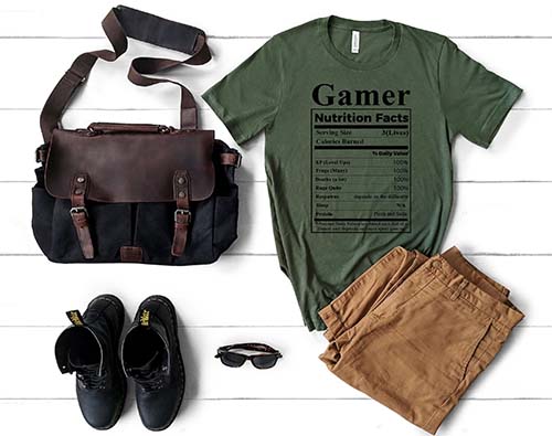 Christmas gifts for gamers - Nutrition Facts Tshirt