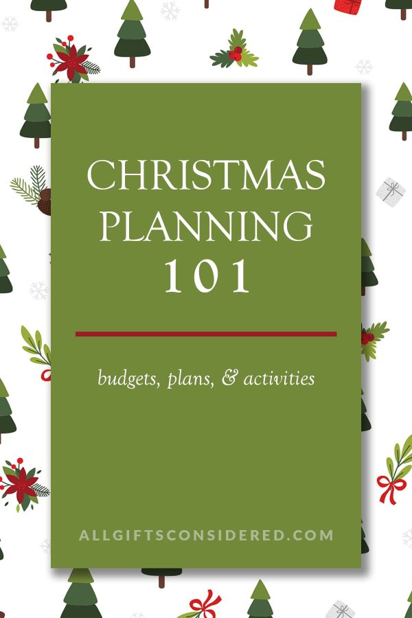 Christmas planning checklist - pin it image