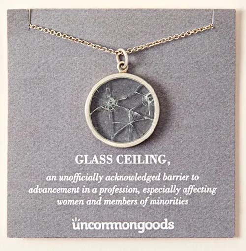 shattered glass ceiling necklace