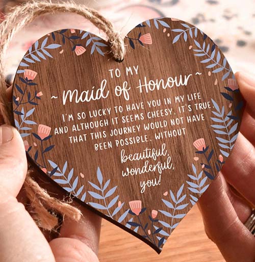 maid of honor thank you gift ideas