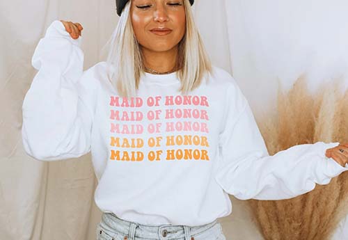 maid of honor retro sweater