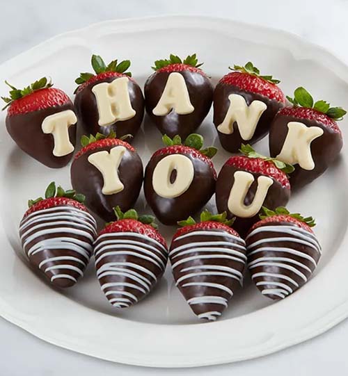 thank you covered strawberries