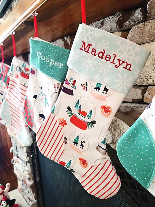 DIY Embroidered Christmas Stocking