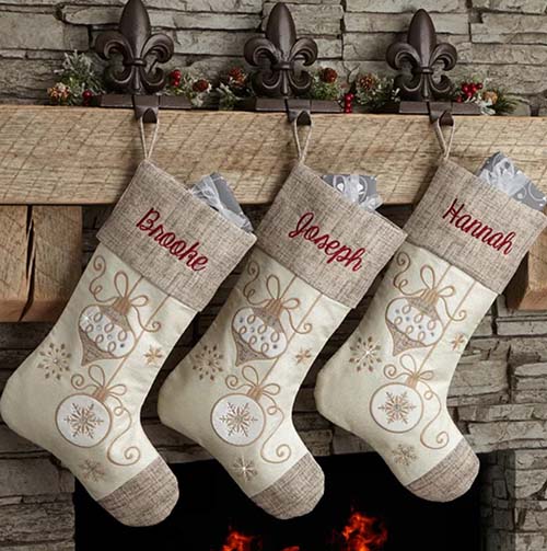 elegant charm Christmas stockings