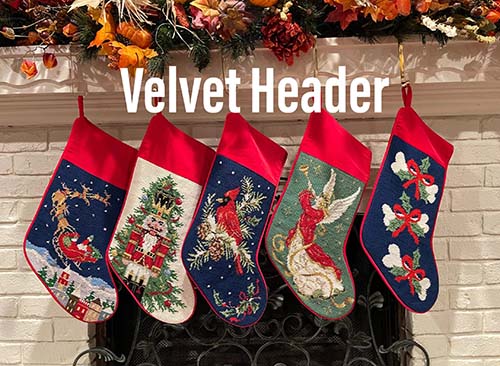 hand needle pointed christmas stockings