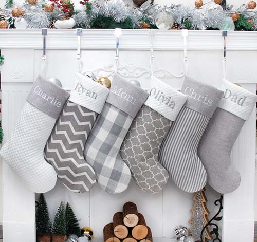 minimalistic grayscale stockings