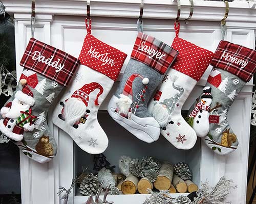 woodland christmas stocking