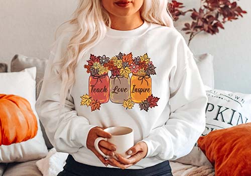 teach love inspire fall sweaters