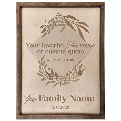 Custom Quote Family Plaque