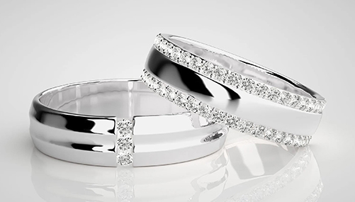 His and Her Platinum Rings