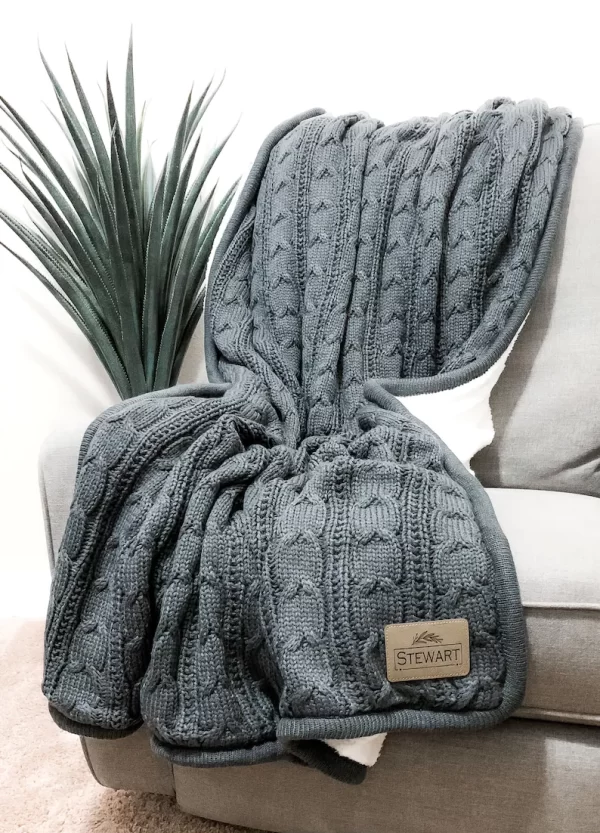 Gifts for adult children cozy cable knit throw