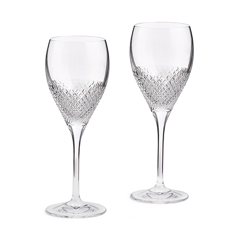 Vera Wang Diamond Mosaic Goblet Pair