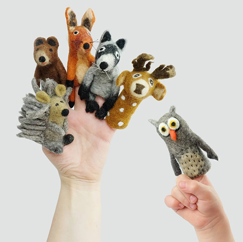 Woodland Creatures Finger Puppets Advent Calendar Filler