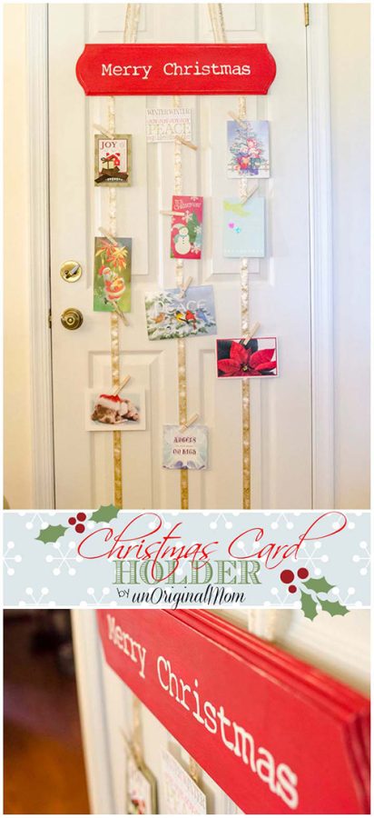 DIY Hanging Christmas Card Holder