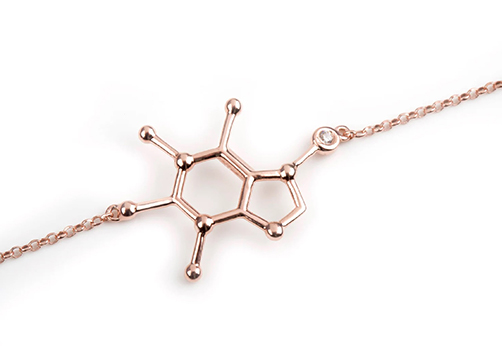 pretty gifts for coffee lovers caffeine molecule bracelet
