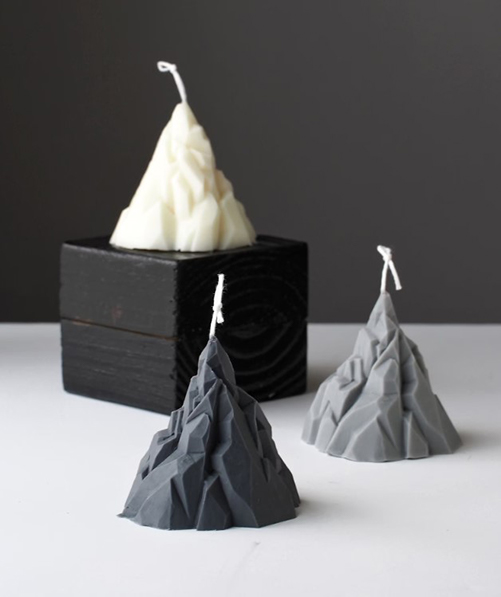 mountain snow capped candles