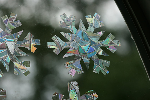 Snowflake Shaped Window Cling