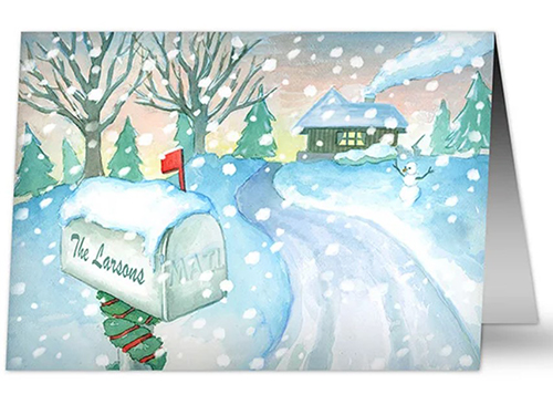 Enchanted Snow Holiday Card