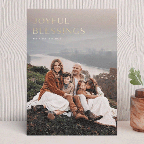Joyful Blessings Foil-Pressed Card