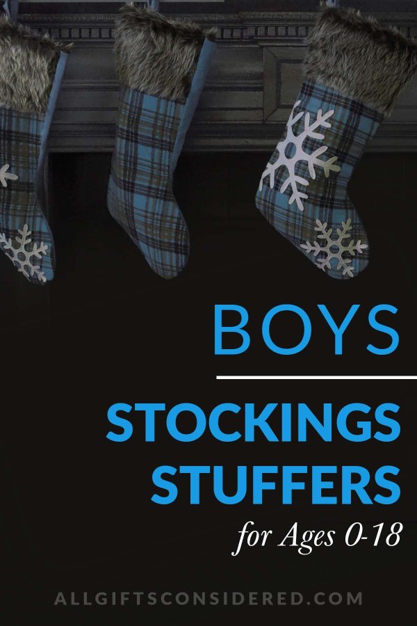 stocking stuffer ideas for boys - pin it image