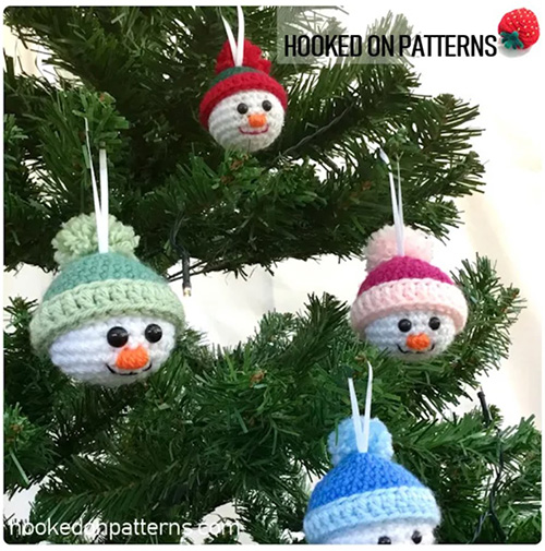 Adorable DIY Crochet Snowman Ornament Patterns