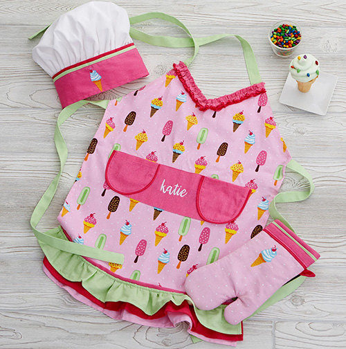 embroidered apron for girls