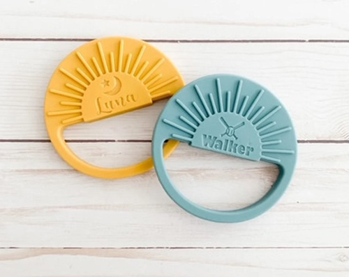 engraved baby teether