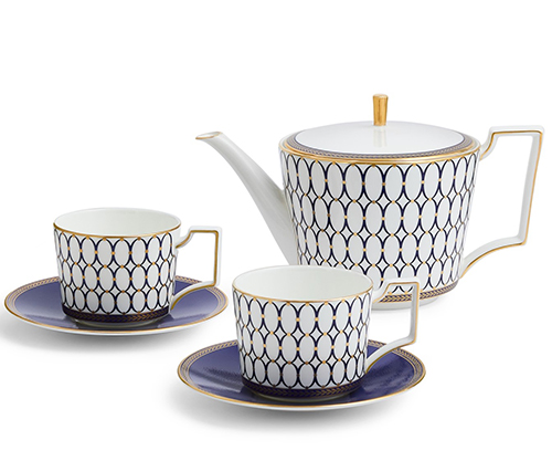 renaissance gold 3 piece tea set