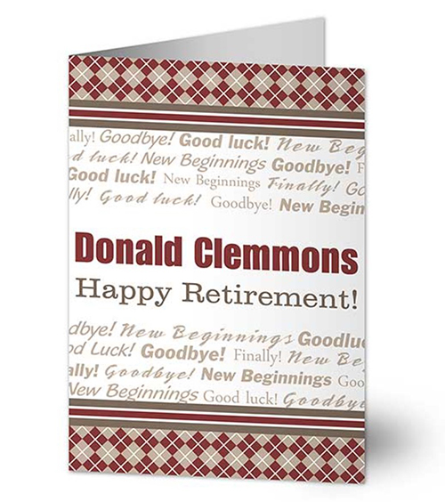 happy retirement personalized card