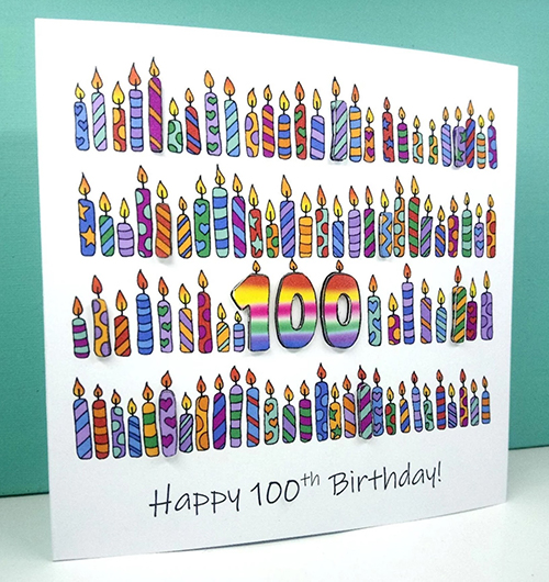 100 Candles Birthday Card