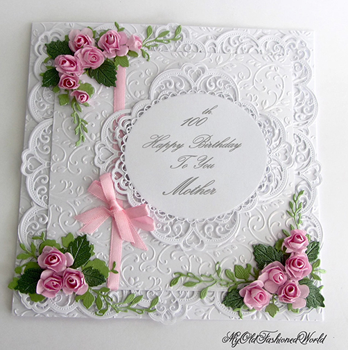 Vintage Lace 100th Birthday Card