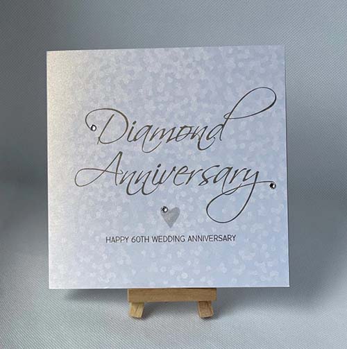 60th anniversary gifts - diamond anniversary card