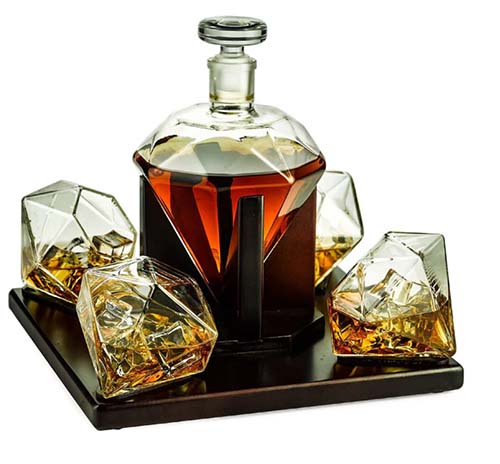 60th anniversary gifts - diamond decanter set