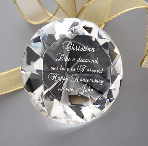 engraved diamond keepsake