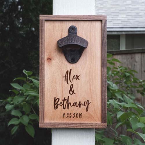 personalized hanging bottle opener