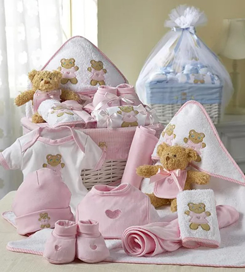 newborn girl comfy baby gift basket