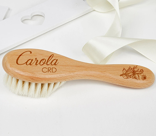 personalized baby bamboo hairbrush