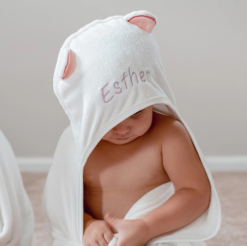 personalized baby bath towel