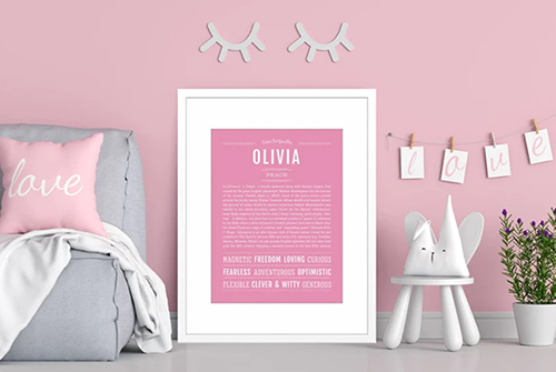 Baby's Name & Meaning Wall Art