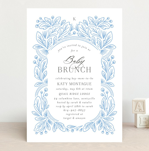 Elegant Arch Baby Brunch Invite