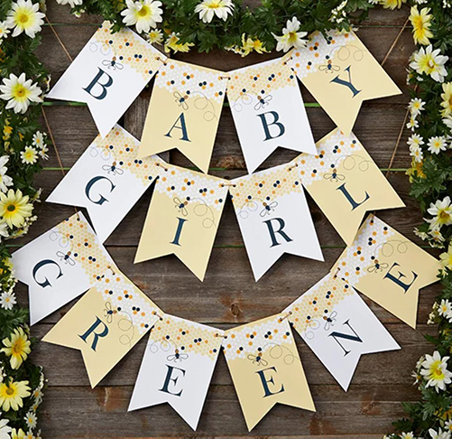 Mommy to Bee Bunting Banner