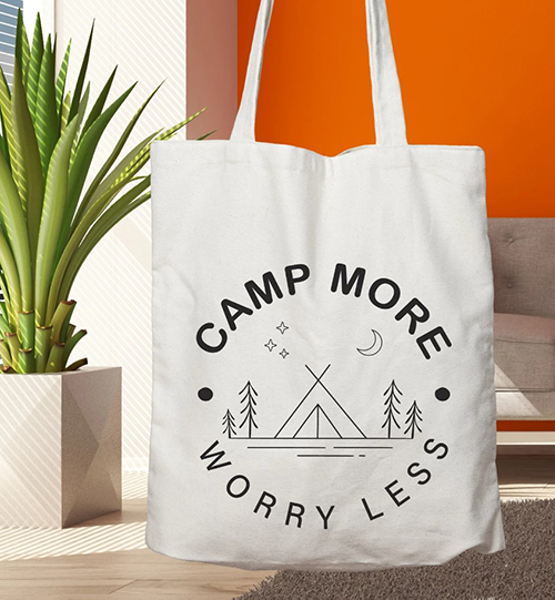 camping gifts - Camp More Worry Less Tote Bag