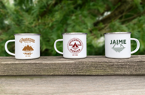 camping gifts - Personalized Campfire Mugs
